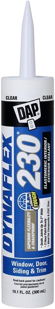 12 Pack of 10.1 oz Dap 18305 Dynaflex 230 Clear Premium Window, Door, and Trim Sealant