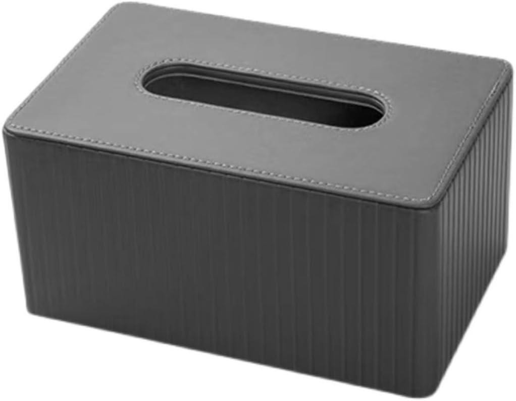 Napkin Dispenser Creative Simple Household Living Room Bedroom Desktop Tissue Box Restaurant Spring Storage Tissue Box Bathroom Wall Decor (Gris)