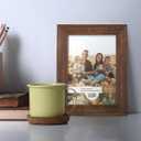 3 x Renditions Gallery 3.5x5 inch Picture Frame Modern Style Wood Pattern and High Definition Glass Ready for Wall and Tabletop Photo Display, Walnut Frame