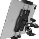 woleyi Spinning Bike Tablet Mount Holder, Indoor Stationary Exercise Bikes Tablet Clamp, Gym Treadmill Elliptical Handlebar Clamp for iPad Pro/Air/Mini, Galaxy Tab/Z Fold, iPhone, Fire, 4-13" Devices