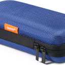 Portable Protection Hard EVA Case for External Battery, Cell Phone, GPS, Hard Drive, USB/Charging Cable, Small Carrying Bag Mesh Inner Pocket, Zipper Enclosure, Universal Travel Pouch Bag