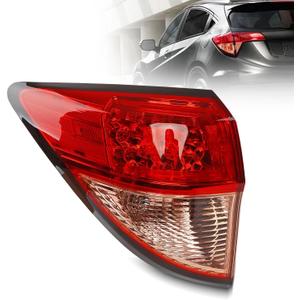 Outer Tail Light for Honda HRV 2016 2017 2018, Brake Taillight Assembly Rear Lamp Replacement for 33552-T7S-A01 HO2804109, Driver Left Outer Side (Bulb Included)