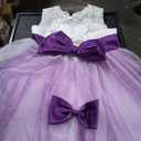 Flower Girl Dresses for Wedding Lace Appliques Princess Pageant Dress Tulle First Communion Dress for Girls, Size 8