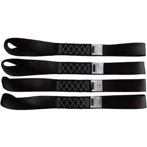 Soft Loop Tie Down Straps (4PK) Black Breaking Strength 10,000 LBS Heavy Duty 1.5 inch x 18 inch Motorcycle Soft tie Downs for UTV, ATV, Bicycle and Railer
