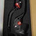 Short Adjustable Brake Clutch Levers for GSXR 600 GSXR 750 2006-2022,GSXR 1000 2005-2006,GSXR1000 2009-2022,GSX-S1000/F/ABS 2015-2020-Black