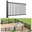 Egadis 1 Pack 36 in x 5 ft Modular Aluminum Porch and Deck Railing Kit | Pioneer in Modular Aluminum Railing Kit, ASTM Certified, Textured AAMA2604 Finish for Deck, Porch & Balcony (1 Post, 1 Panel)