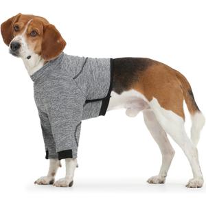 ROZKITCH Dog Body Suit After Surgery, Dog Surgical Suit Medical Pet Shirts Dog Surgery Recovery Sleeves to Stop Licking Wound Grey L