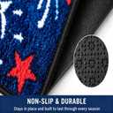 New 4th of July Decorations, 250th Anniversary Red White and Blue Patriotic Doormat with Happy 4th of July, 30x18 inches Non-Slip Rug Porch Outdoor Decor for Independence Day Memorial Day