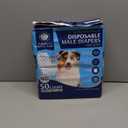 American Kennel Club Male Dog Wrap, Disposable Diapers with Wetness Indicator, Medium, 50 Count (MD Waist Size 18 - 25 in)