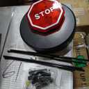 Reswish LED Light Parking Stop Sign,Smart Parking LED Garage Flashing Warning Stop Sign, Parking Assist LED Stop Sign Parking Assistant with Flashing Signal for Garage