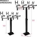 360 Degree Rotation & Adjustable Height PVC Coated Aluminum Fishing Rod Holder with Mounting Plate for Boat Yachts and More