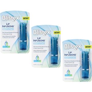 Blistex Lip Infusions Hydrate Lip Moisturizer 0.13 Ounce (3 Pack)