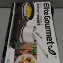 Elite Gourmet EDB-302BF Countertop Double Cast Iron Burner, 1500 Watts Electric Hot Plate, Temperature Controls, Power Indicator Lights, Easy to Clean, Black