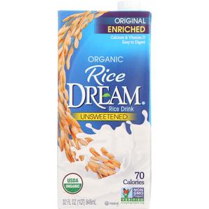 Dream Rice Drink - Unsweetened Original - 32 oz (EXP 06/26/26)