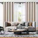 KAMANINA Double Curtain Rod for Windows 140 to 195 Inches (12-16 Feet), 1 Inch Heavy Duty Black Curtain Pole, Adjustable Double Rods with End Caps