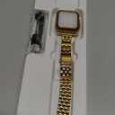 Slim Metal Band with Apple Watch Band 40mm 41mm 38mm 45mm 44mm 42mm, Dressy Stainless Steel Chain Strap for Women Man iWatch Bands Series 9 8 7 6 5 4 3 2 1 SE SE2