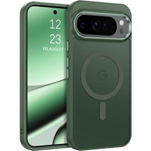 BENTOBEN for Google Pixel 10 Case [Compatible with Magsafe] Magnetic Matte Phone Case Pixel 10 Translucent Slim Shockproof Women Men Protective Cover Cases for Google Pixel 10 6.3" 2025, Forest Green