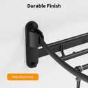 BESy 24 Inch Matte Black Towel Racks, Bathroom Towel Shelf with Foldable Towel Bar Holder and Towel Hooks, Wall Mounted Multifunctional Bathroom Accessories, Double Towel Bars