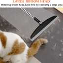 Multifunction Silicone Broom, 54 Inch Long Handle Silicone Floor Squeegee Broom, Sweep and Scrape 2 in 1 Household Cleaning Broom for Floor, Bathrooms, Kitchens, Showers, Tile, Pet Hair, Black Grey