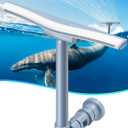 POOLHACKER Original Pool Sprinkler Fountains for Above and In-ground Pools, Adjustable Whale Tail Waterfall Wide Width for Relaxation & Cooling, 10-20 Degrees, Gray