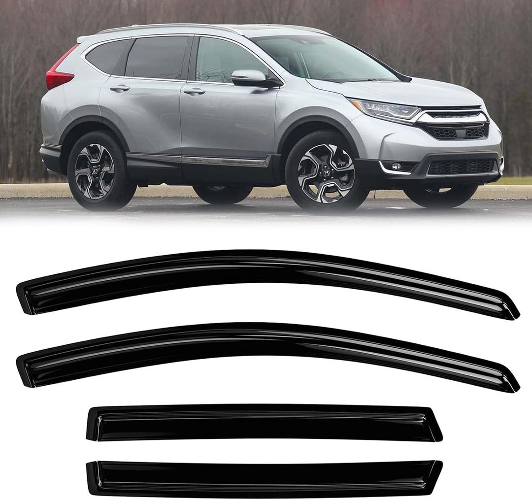 Window Rain Guards Compatible 2017-2022 Honda CR-V 4PC Window Visors Vent Shade Deflector 17-22 CRV