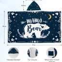 GEEMBI Birthday Gifts for Mom - Mama Bear Blue Blanket Hoodie 47x72 in - Mom Birthday Gifts from Daughter Son Husband, Mama Gift Ideas, Gift for Mother Grandma Wife, Hoodie Blanket for Women