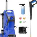 Electric Pressure Washer 4800PSI-Max 3.2GPM Power Washer Wash Machine Electric Powered with Foam Cannon for Car, Floor, Garage,Blue.