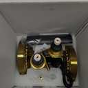 KDG Cordless Gold Wall Sconces Set of 2, Beige Fabric Lampshde Wall Lamps