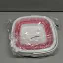 2 Pack Collapsible Buckets 5L 1.3Gallon Small Cleaning Bucket for Household Portable Plastic Bucket Outdoor Car Washing Tub Foldable Camping Beach Sand Water Pot Pail Space Saving Square Grey and Pink