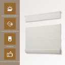 No Drill Cordless Roman Shades for Windows No Tools Roman Shades, Blackout Fabric Blinds for Indoor Windows, UV Protection, Privacy, Thermal Insulation Roman Blinds, Easy to Install