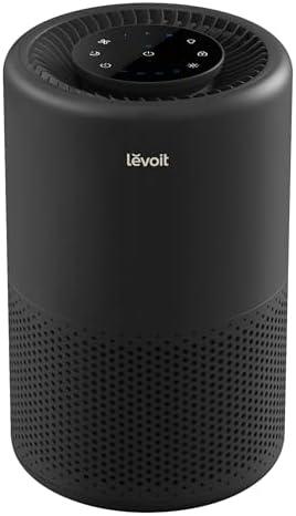 LEVOIT Air Purifier for Home Bedroom, Smart WiFi Alexa Control, Covers up to 916 ft², 3-in-1 Filter with HEPA Sleep Mode for Allergies, Pollutants, Smoke, Dust, 27dB Quiet, Core 200S-P, Black