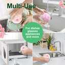 Hard Bristle Crevice Cleaning Brush & Non Scratch Soft Scrub Brush Set, 6-Pack: 4 Stiff Gap Grout Brush+2 Gentle Sponge Brush, Multi-Purpose Bathroom & Kitchen Cleaning Tool