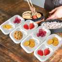 40 Sets Double Compartment Condiment Container with Lid & Spoon Clear Plastic Snack Containers for Outdoor Travel Party Meal Prep Supplies