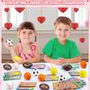 30 Pack Valentine Cards for Kids Classroom with Sports Squeeze Balls Bulk, Fun Valentine Classroom Gifts, Valentine Exchange for Boys Girls School Class Game Prizes Fidget Toys Party Favors