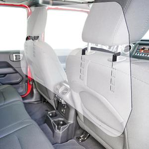 BBTO Rideshare Shield Clear Vehicle Sneeze Guard PVC Car Interior Safety Barrier Easy Clean Taxi Driver Passenger Universal Partition Rideshare Accessories for Drivers, 47.75 x 23 Inch