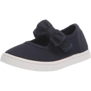 The Children's Place girls Uniform Bow Strap Canvas Sneakers, 5 Toddler