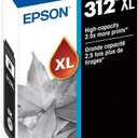 EPSON 312 Claria Photo HD Ink High Capacity Black Cartridge (T312XL120-S) Works with Expression XP-8500, 8600, 8700, 15000
