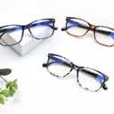 CLASAGA Progressive Multifocus Reading Glasses for Women, Pattern Print Blue Light Block Stylish Ladies Computer Readers