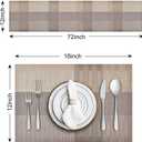 Aofmee Table Runner and Placemats Set of 6 Washable, Heat Resistant Place Mats with Table Runner, Woven Vinyl Table Placemats, Stain Resistant Kitchen Table Mats Sets, Easy to Clean, Gold, Set of 7
