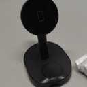 2026 3 in 1 Wireless Charging Station for Apple MagSafe Charger, 15W Fast Magnetic Mag-Safe Charger Stand for iPhone 17 16 15 14 13 12 17e Apple Watch AirPods Series, Gifts for Men (Black)