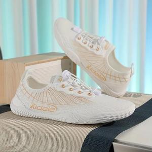 ITLXJR Water Shoes for Men and Women, Barefoot Aqua Socks, Wide Fit Beach Swimming Pool Shoes, Anti-Slip Outdoor Walking Hiking Kayaking Diving Surfing (Beige, Adult, Men, 8.5, Numeric, US Footwear Size System, Medium)