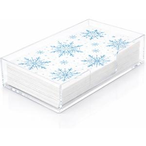 Acrylic Guest Towel Napkin Holder,Clear Bathroom Paper Hand Towels Storage Tray,Disposable Towel Holder for Bathroom,Kitchen,Parties,Weddings,Vertical Modern Napkin Dispenser for Home,Hotel,Office