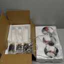 Pendant Ceiling Light Fixture for Kitchen Island, Black Gold Pendant Light Integrated Dimmable LED Hanging Light with Bubble Crystal Pendant Light Modern Pendant Lights Kitchen Island (Pack of 3)