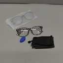 Blue Light Blocking Glasses - Fashion Square Eyeglasses, Anti UV Ray Computer Gaming Glasses Blue Blockers for Women/Men (*C Black & Leopard)