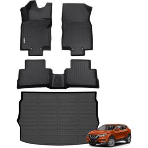 Wailtnb- Floor Mats & Cargo Liner Set Custom Fit 2017-2022 Nissan Rogue Sport Cargo Tray Highest Position All Weather Floor Liners for Nissan Rogue Sport Cargo Liner Mat Accessories for Rogue Sport