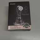 Facial Cleansing Brush, Electric Face Scrubber Rechargeable Exfoliator IPX-7 Waterproof Rotating Cleanser for Exfoliating, Massaging and Deep Cleansing for Women & Men with 4 Brush Heads Black (Black & Rose Gold)