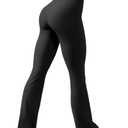 keriffe Women's Flare Yoga Pants High Waisted Tummy Control Leggings Workout Casual Bootcut Pants S