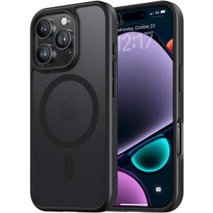 NIMASO for iPhone 16 Pro Max Case,Compatible with MagSafe,Shockproof Military-Grade Protection Cover, Slim Anti-Yellowing Megnetic Translucent Matte Phone Case for iPhone 16 Pro Max (6.9 inch), Black