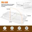 Kerty 4 Pack Polycarbonate Hinged Dome Covers, 21" x 13" x 2.56" Full Size Rectangle Dome Cover for Tray, Clear Chafing Dish Cover for Buffet, Restaurant, Catering, Parties