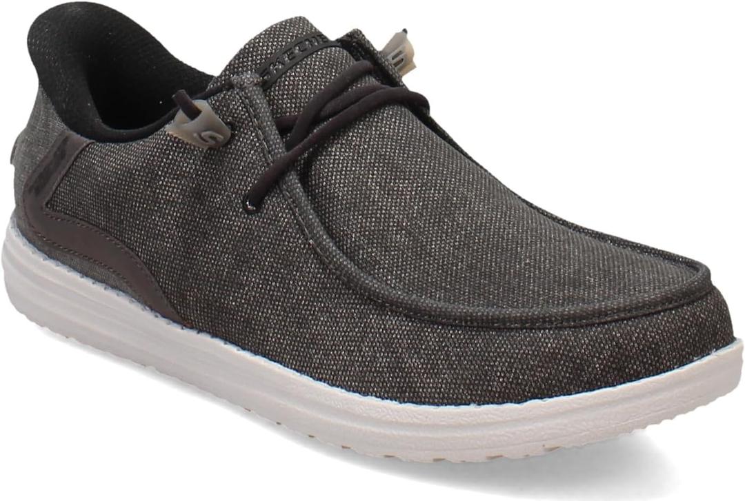Skechers Men's Melson-Coronado Sneaker (12, Black/Grey)